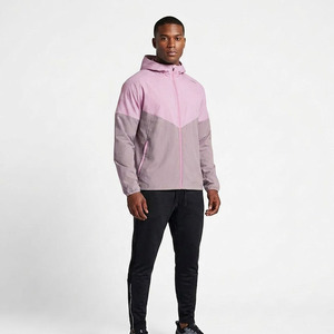Men's Pink Hooded Tracksuit Set 2025 Lightweight Windbreaker Jacket <b>Black</b> Jogger <b>Pants</b> 2 Piece Activewear Eco-Friendly - Product Image 3