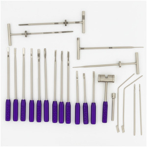 Juego de instrumentos ortopédicos PISSCO para extracción de cemento, para cirugía de rodilla, cadera y hombro, fabricado por Pissco Instruments - Product Image 1