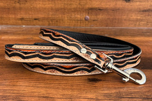 Laisse de chien en cuir torsadé à la main laisse de dressage en cuir de vachette pour chiens laisse de marche de luxe avec poignée rembourrée - Product Image 3