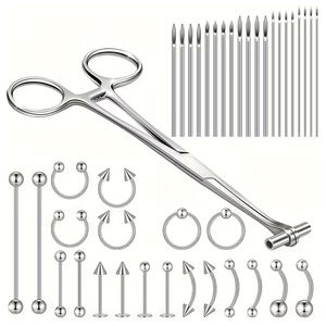 Nuevo Producto de Moda, Excelente Proveedor, Pinzas de Acero Inoxidable de Primera Calidad para Perforaciones Corporales, Precio al por Mayor - Product Image 1