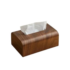 Boîte à mouchoirs rectangulaire en bois naturel, style nordique, pour la maison, les hôtels, les cafés, le bureau, décoration de table, boîte à mouchoirs faite à la main - Product Image 2