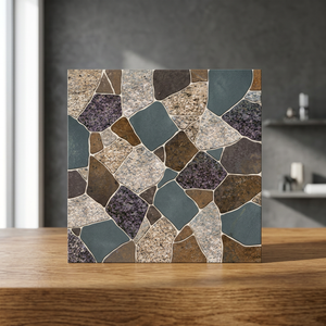 Carreaux de sol et de mur en céramique peints à la main, série Punch, motif floral, 300x300mm, style classique, 60x60, porcelaine de luxe pour salon - Product Image 3