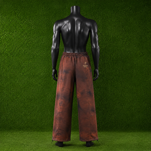 Pantalon de jogging molletonné épais délavé à l'acide pour homme, avec logo personnalisé, marron vintage, coupe large et ample, style streetwear, surdimensionné 2026 - Product Image 4