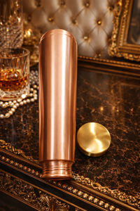 Copper Water Bottle With Lid Portable Travel <b>Drinkware</b> Traditional Chinese Design - Product Image 6