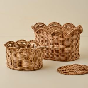 Panier à fruits en rotin durable fait main, vaisselle naturelle, bol de rangement, vente en gros Vietnam - Product Image 5