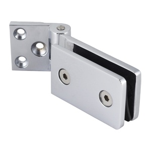 Modern Style Frameless Wall Mount Rectangular Square Glass <b>Door</b> Hinge Made of Brass - Product Image 1