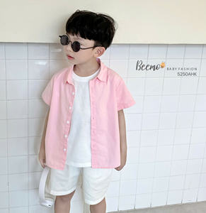 Conjuntos de Ropa Casual de Verano para Niños Beemo Boys, Fáciles de Combinar, Camisas con Cuello de Pico, Tela de Lona de Poliéster/Algodón, Conjuntos de Ropa para Niños Pequeños - Product Image 3
