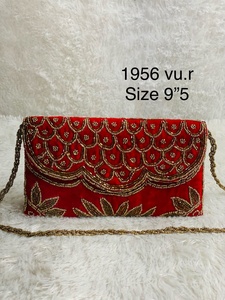 กระเป๋าสตางค์หนังสือทำมือสไตล์อินเดียมีกระเป๋าซิปด้านหลังผ้าและซับในผ้าใบ - Product Image 4