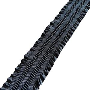 Cinta elástica con volantes, 100% nailon, alta elasticidad, para coser, ribete decorativo para prendas, cinta elástica duradera - Product Image 1