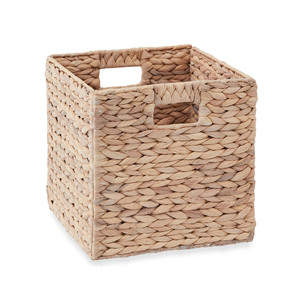 Panier à linge en jacinthe d'eau tressé à la main, panier en fibre pour la buanderie, la salle de bain, la chambre, décoration rustique - Product Image 2