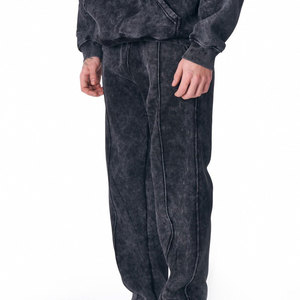 Survêtement décontracté effet délavé, tissu doux et respirant, idéal pour la salle de sport, la course à pied et les activités de plein air - Product Image 6