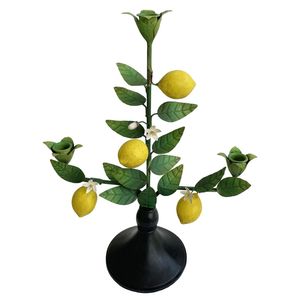 Metal Lemon <b>Tree</b> Candelabra <b>Tabletop</b> T-Light Candle Holder Wholesale Italian Style Floral Citrus Candelabras Centerpiece Decor - Product Image 1