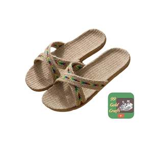 Pantuflas Mixtas de Fibra de Jacinto de Agua Hechas a Mano con Suela Antideslizante Transpirable y Ecológica para Playa (Japón), 1 par/bolsa OPP - Product Image 5