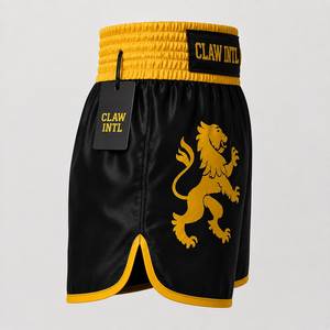 กางเกงขาสั้น CLAW INTL MMA สีดำทอง ขอบเอวยางยืด สำหรับผู้ใหญ่ ระบายอากาศได้ดี แห้งเร็ว โพลีเอสเตอร์ ทรงปกติ - Product Image 2