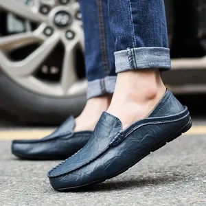 Nuevas Zapatillas de Piel de Moda para Hombre, Tallas Grandes, Estilo Casual de Caña Baja, con Punta Redonda y Suela de Goma, Estilo Transfronterizo - Product Image 2