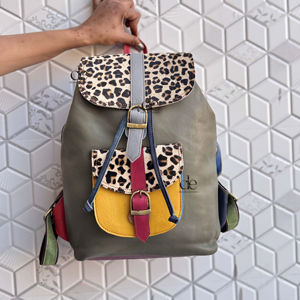 Mochila de cuero reciclado de nuevo diseño, mochilas escolares con estampado de leopardo con estilo, bolsas de nuevo diseño multiusos Unisex, producto a granel al por mayor - Product Image 1