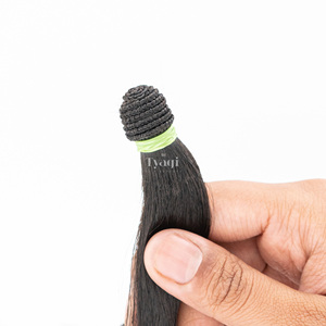 Invisible Genius Weft Indian Real Human Hand Tied Weft Hair 100% Cabello crudo sin procesar One - Product Image 4