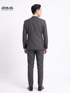 Costume d'affaires gris premium pour homme, résistant aux plis, élégant, ensemble blazer et pantalon pour le bureau - Product Image 4