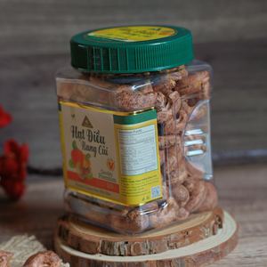 Noix de cajou bio W180 Dong Phu du Vietnam, non décortiquées, salées, grillées, 500g, pot carré avec couvercle, qualité supérieure - Product Image 4