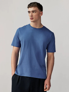 เสื้อยืดคอกลมทรงหลวมสำหรับผู้ชาย ผ้าฝ้าย 100% แห้งเร็ว สไตล์ลำลอง สำหรับเล่นกีฬา  สามารถปรับแต่งแบรนด์และโลโก้ด้านหน้าได้ - Product Image 1
