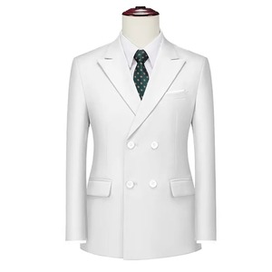 Veste de costume en velours côtelé rose pour homme, simple boutonnage, col à revers, coupe droite, en polyester tissé perlé anti-rétrécissement - Product Image 5