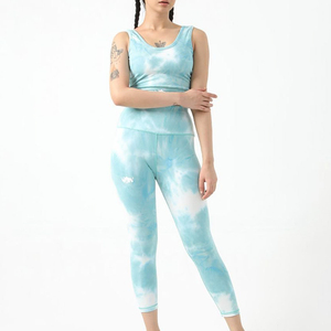 Women's High Quality Reversible Fitness Wear Lightweight Breathable Yoga Set Solid Custom All Colors Elastic Waist - Product Image 5