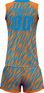 Tenue de volley-ball SpikeStorm Pro AeroSpike Elite, kit de volley-ball ThunderHit Premium, 100 % polyester, impression par sublimation intégrale - Product Image 3