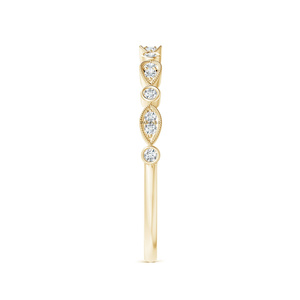 Anillo de Compromiso de Lujo con Diamante Redondo Cultivado en Laboratorio, Diseño Trenzado para Mujer en Oro de 10K, 14K, 18K, Plata 925, 935 - Product Image 3