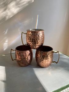 Hammered copper beverage mug collection canyon trail drink cups reusable cocktail mugs premium durable - Product Image 3