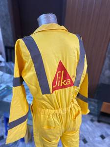 Yellow Reflective High Visibility Safety Coverall Flame Retardant Workwear Unisex Protective Uniform 500-800C Heat <b>Resistant</b> - Product Image 2