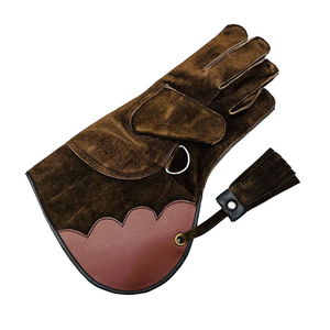 Guantes de Cetrería de Nuevo Diseño para Manipulación de Aves, Colores Personalizados, Largos, de Cuero de Alta Calidad, Doble Capa - Product Image 4