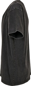 Camisetas casuales de manga corta con lavado ácido para hombre, camisetas con textura desgastada, tela de algodón transpirable, corte relajado, cuello redondo. - Product Image 2