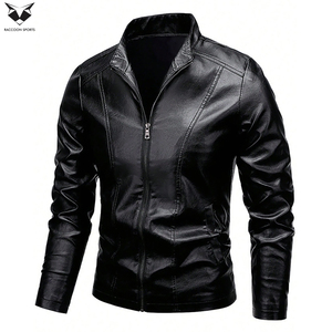 New Arrival Customized Made Premium Quality Black Solid Color Thin Genuine Leather Zipper <b>Men's</b> <b>Jackets</b> For Wholesale Rate - Product Image 2