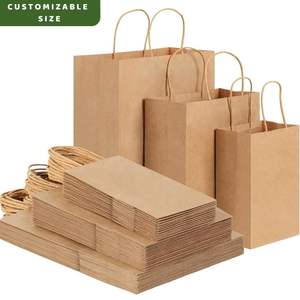 ถุงกระดาษคราฟท์บิดเกลียว 120 แกรม ขายส่ง สีน้ำตาล ขาว ดำ สำหรับใส่กลับบ้าน อาหาร ร้านอาหาร พร้อมเคลือบพิมพ์ลาย - Product Image 2