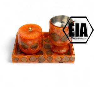 ชุดเตา bakhoor อิสลามแบบดั้งเดิมงานไม้อีพอกซีเรซินทรงสี่เหลี่ยมกลิ่นหอมรูปนางฟ้างานฝีมือเรซิ่นงานฝีมือที่ได้รับการรับรอง - Product Image 2