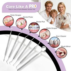 Dental Pick Teeth Cleaning Hygiene Kit | Stainless Steel Plaque Remover & Tooth Tartar Scraper Set with Storage Case - Product Image 2