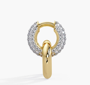 Pendientes de Mujer de Diseño de Lujo con Diamantes Cultivados en Laboratorio de Alta Calidad, Corte Brillante, Rellenos, Chapados en Oro de Alta Pureza, Certificados por IGI - Product Image 4