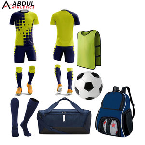 ชุดฟุตบอลแบบกำหนดเอง เสื้อและกางเกงขาสั้น ระบายอากาศได้ดี แห้งเร็ว เหมาะสำหรับการฝึกซ้อม การแข่งขัน และกิจกรรมกีฬา - Product Image 1