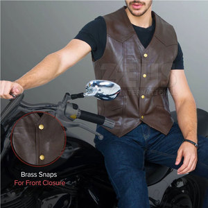 Chaleco de Cuero Personalizado de Alta Calidad para Hombre, Sin Mangas, Modelo 2026, Color Personalizado, Talla Adulto, para Uso en Exteriores - Product Image 6