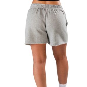 Shorts Deportivos de Algodón Gris Jaspeado para Mujer, Cintura Elástica, Cómodos para Entrenamiento, Fitness, Ejercicio y Descanso - Product Image 2