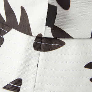 Sombrero de Pana Impermeable Personalizado 100% Algodón Unisex con Patrón de Hojas y Letras para Uso en Exteriores - Precio de Fábrica Servicio OEM - Product Image 2