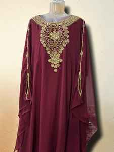 Abaya de Dubaï en gros Aïd 2026 – Modeste, simple, en mousseline, longueur ras du sol, manches longues, écologique, pour femme, tenue de soirée, festival, Ramadan - Product Image 3