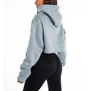 Sudadera Corta Personalizada para Mujer, Sudadera con Capucha Extra Grande, Sudadera Corta Informal para Usar en la Calle - Product Image 3