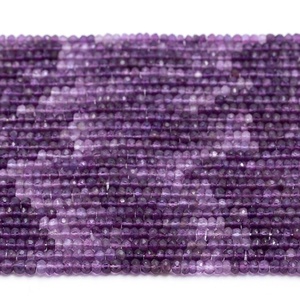 AAA Quality African Natural <b>Amethyst</b> Faceted Rondelle Beads 3.5-4mm 13 Inches Shaded for Jewellery Making Gemstones - Product Image 4