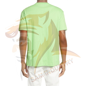 T-shirts pour hommes en coton 100% tricoté, imprimé uni, à séchage rapide, manches courtes, nouvelle collection. - Product Image 2