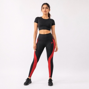 Performance women <b>leggings</b> designed with flexible fabric moisture control and comfortable fitting for intense workouts - Product Image 4
