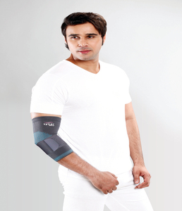 Manchon de soutien du coude à compression élastique, matériau léger et respirant pour un ajustement confortable et un style de vie actif, idéal pour le sport - Product Image 3