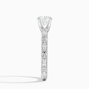 Anillo BOJ 0151 de Corte Redondo, Plata 925, Anillo Solitario con Engaste de Diamantes para Migraña, 2ct, Color D, VVS1, Moissanita GRA, Precio Bajo - Product Image 3