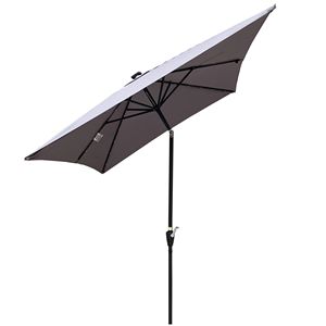 10 X 6.5t Rectangular Patio LED <b>Lighted</b> Outdoor Umbrellas Solar Crank <b>Push</b> Button Tilt Garden Backyard Pool Swimmi - Product Image 6