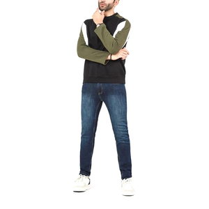 Sweat-shirt à col rond pour homme, imprimé en relief avec blocs de couleur, coupe classique, décontracté, pour l'automne, collection Always Keep Shine - Product Image 6